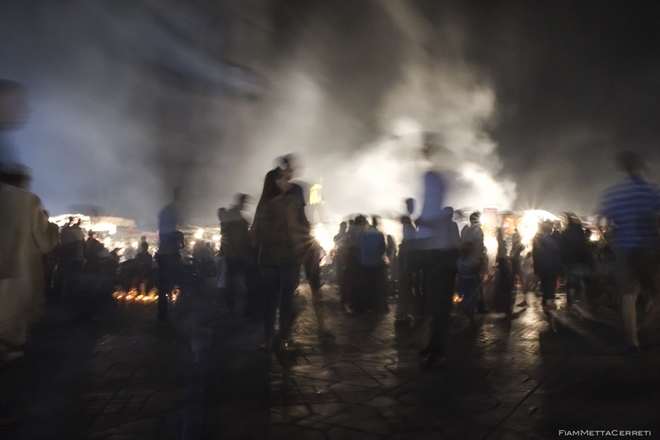 A normal evening in Jam El Fna square, Marrakesh