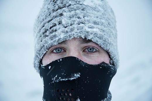 Portrait, Sarkofagen's top, Svalbard. Prior to a blizzard.