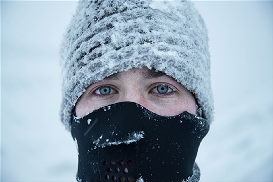 Portrait, Sarkofagen's top, Svalbard. Prior to a blizzard.