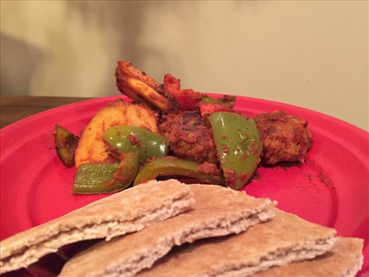 Our finished product! Feel free to add some pita bread on the side for dipping.