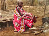 3.	An older maa woman preparing a gourd to store milk, one of the maa main meals: by marthamutiso, Views[316]