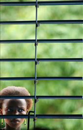 Toessè, Burkina Faso. A girl watching a protestant wedding from a window. : by martina87, Views[201]