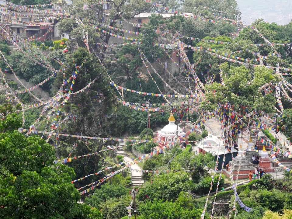 Prayer flags are everywhere in Nepal. Traditionally, prayer flags are used to pr