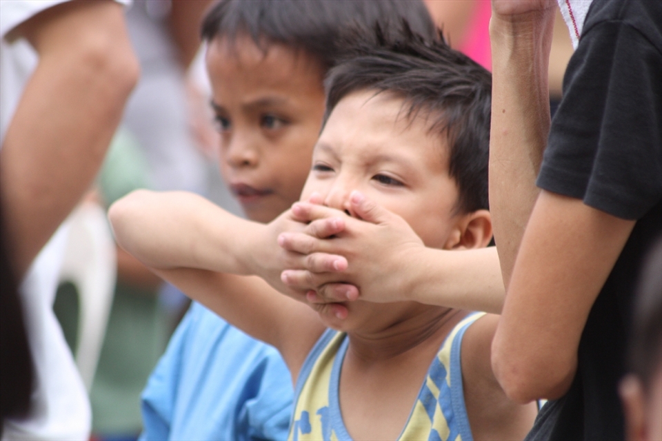 Patiently waiting for that warm porridge to be given.