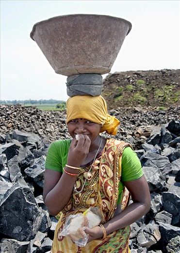 In the Lunch break -  tough life but still happy in their world .