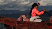 One of the local women rowing tourists over the lake: by matriarch, Views[347]