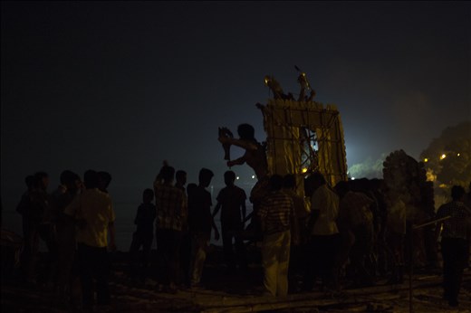 And at last the saddest part comes when people bid good-bye to the goddess by immersing her in a nearby water source. People believe that by this ritual she will return next year to protect us from all evil & darkness.