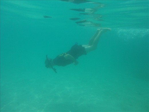 Matt practicing his 'free dive' techniques!