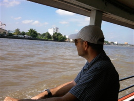 On the boat taxi (very cheap way to get around)