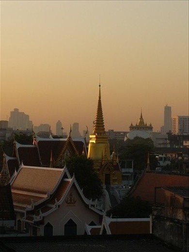 Sunrise over Bangkok from Roof View Place