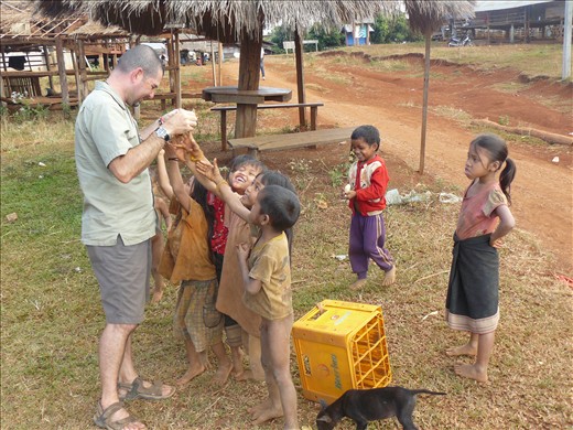 Matt giving away his bananas!