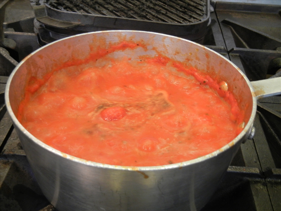 Look at that sauce, simmering away