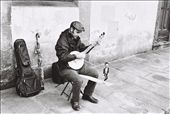 Taking advantage of the droves of tourists drawn to the site, a street performer positions himself at the edge of the square. Florence, Italy.: by mattdenn, Views[488]