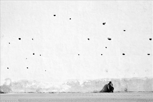 The walls eroded by time in the city of Meknes in Morocco