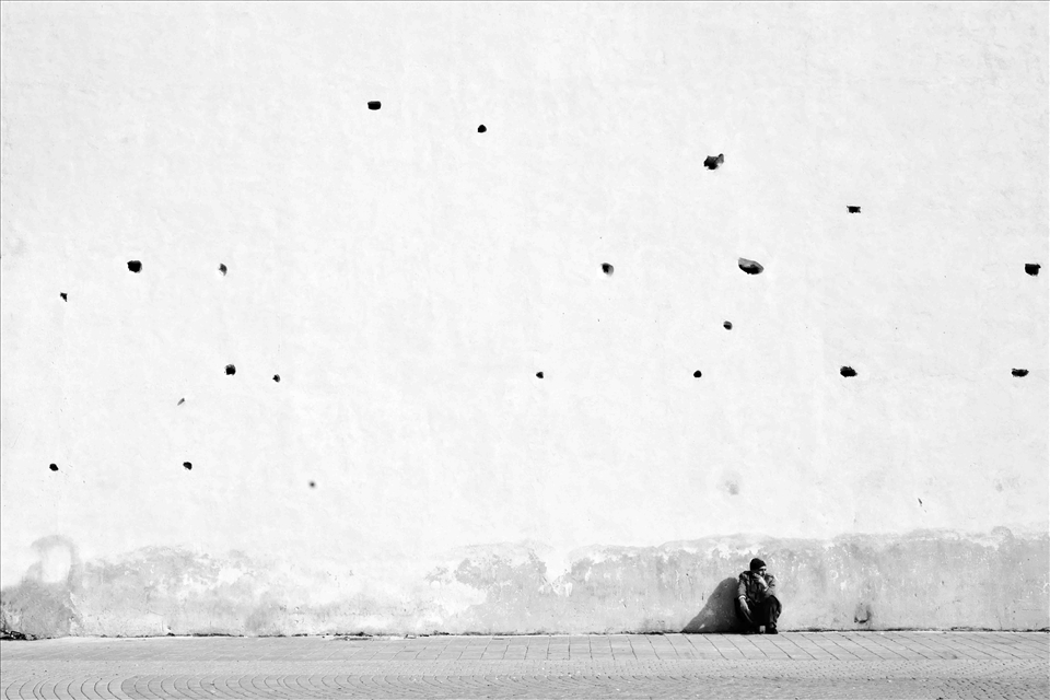 The walls eroded by time in the city of Meknes in Morocco