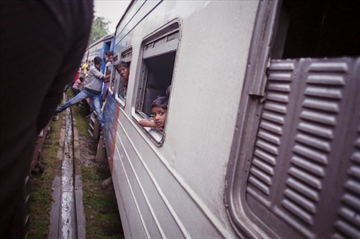 Boisterous youths, participating in some dangerous games as boy catches my gaze