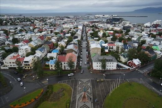Reykjavik from the top of the Hallgrímskirkja Church