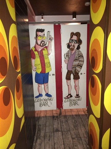 A Big Lebowski themed bar complete with bartenders tired of making white russians
