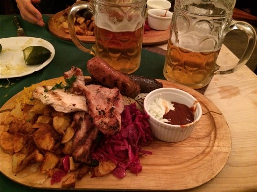 All of this goodness, including beer, for less than $10. Gotta love Eastern Europe