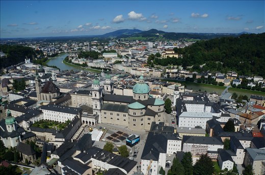 Salzburg up high from the castle