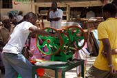Making sugarcane juice in Lamu's market square.: by mattsjournal, Views[355]