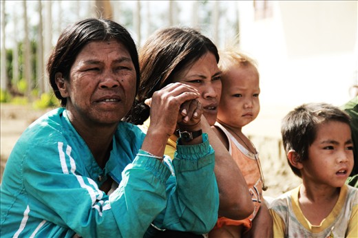 Waiting for recieving gifts.