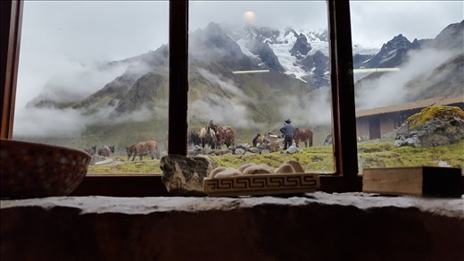 Warm in the lodge waiting for the gear to be loaded