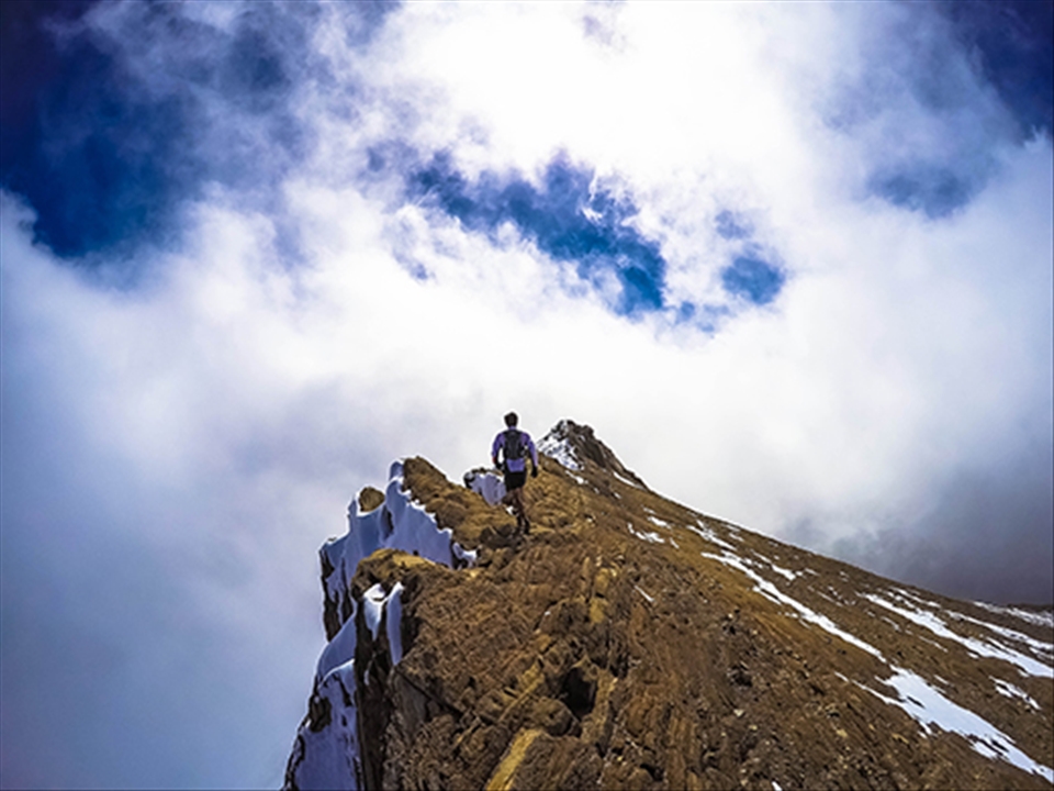 Running above the clouds