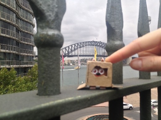 This is our buddy Dogfood and the Sydney Bridge