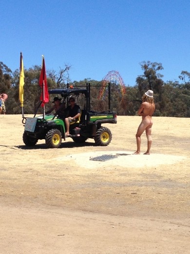 My favorite photo from Rainbow. This guy was trying to figure out how get into the drain like Mario before security had to shut him down