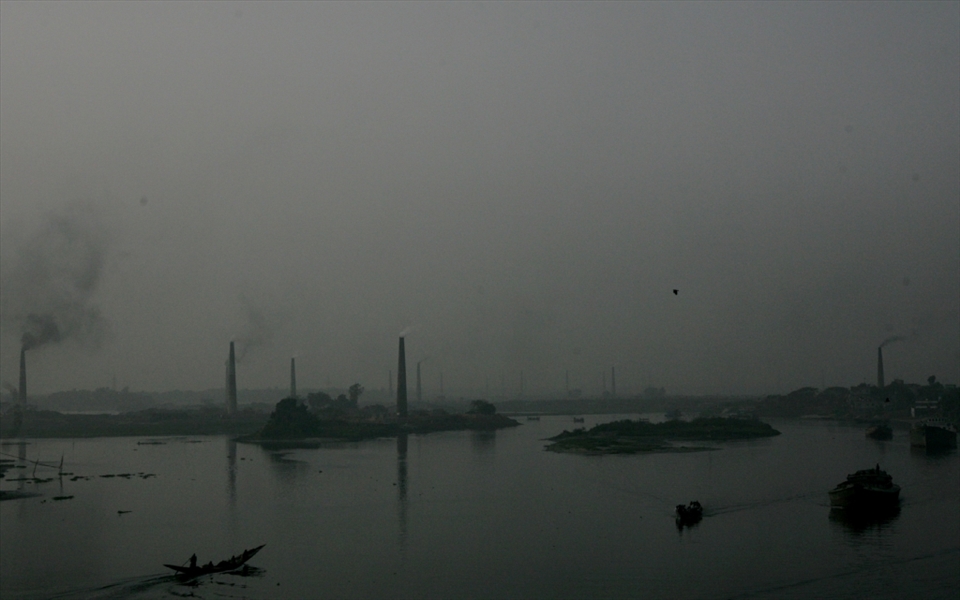 Factories and brick kilns mushroom on the encroached 'chors' (riverine islands) as the river is slowly murdered.