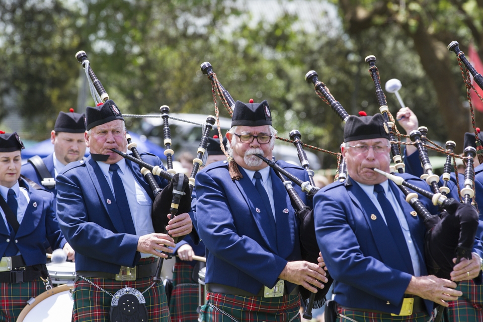 Mass Pipe and Drum bands compete in the marching competitions