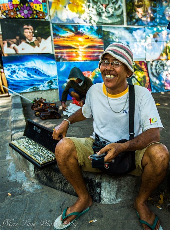 Would you like to buy a ring? This guy was was selling rings on the beach. 