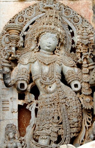 Halebidu temple, this temple is dedicated to lord Shiva.

The construction of the temple had started in 1121 AD and continued for around 90 years, but never finished completely yet it remains a marvel. Reason of incomplete work is every time the work started it was attacked by rival dynasty.

The material used for both temples is soap stone which is soft and easy to carve when taken out from earth and gets harder over prolonged exposure to the atmosphere.

The archaeological survey of India has taken up the restoration of the broken pillars, Strewn inscriptions and disfigured idols. These temples are being considered as UNESCO world heritage sites. 