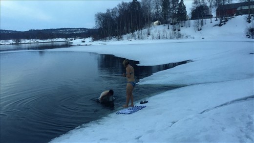 Testing the water with my toe