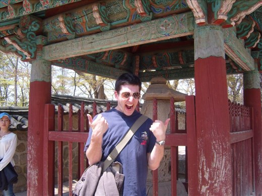 Robin was REALLY excited to be in Gyeongju...