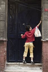 He happily runs from the bakery with the morning bread.: by meganlamon, Views[136]