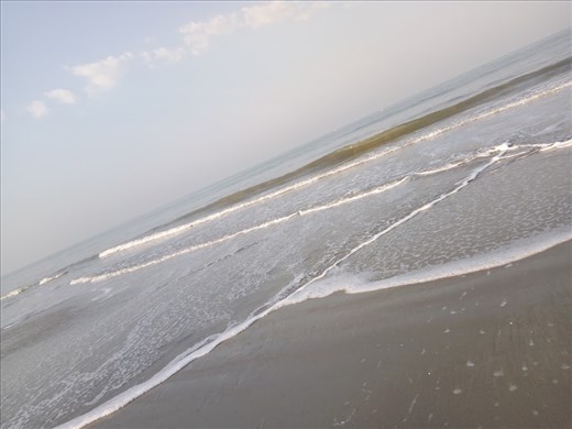 peace at beach during early morning walk in benaulim beach, Goa, India 