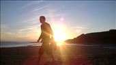 My friend walking by the beautiful sunset in Co.Donegal.: by megsmcgrath, Views[335]