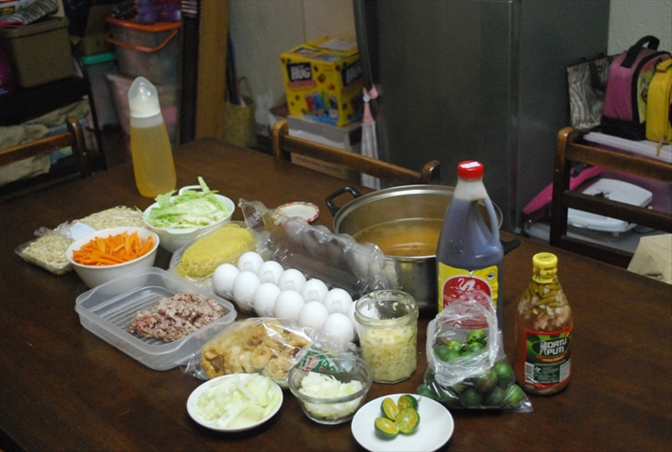 The prepared ingredients