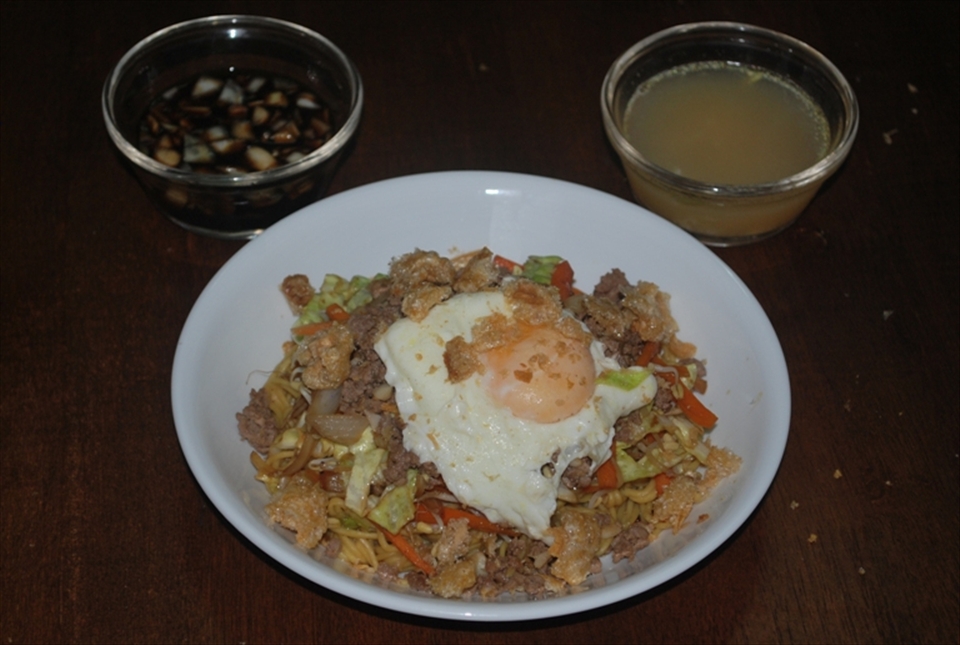 Finished product: Pancit batil patung