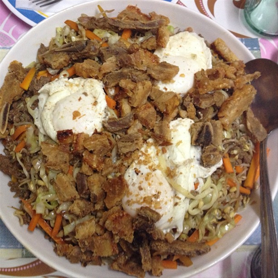 Pancit batil patung served family-style
