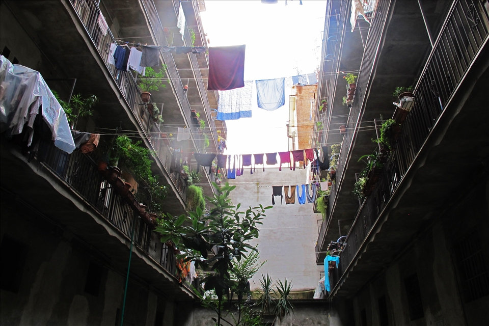 Mystic backyard: watching behind the curtains of a theater play, an ensemble.