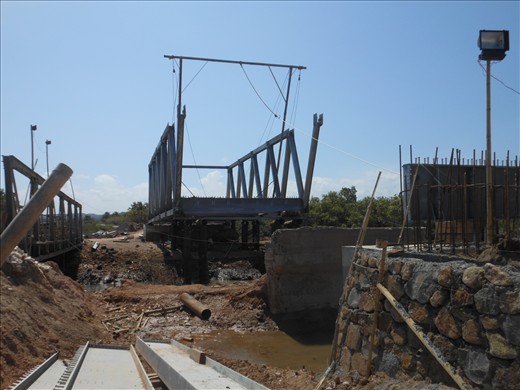 Bridge under construction near Awang