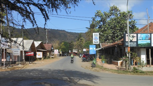 The main intersection in Kuta, looking west