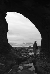 It is quite amazing what time, wind, and water are able to create.
This place is known as 'Hole in the wall' and is a 1 mile hike down Rialto Beach on the Pacific Coast of Washington State. At low tide it is possible to walk through it but at high tide it is pounded by waves.: by mhitchner, Views[352]