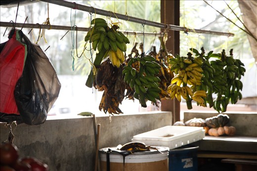 Bananas on sale at the market in San Antonio