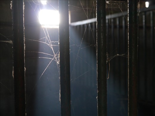 pearceing sunlight through a dark barn