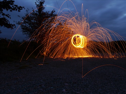 orb of fire which took me all night to do burning myself and almost th bush in the process