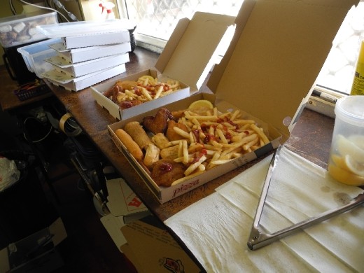 deep fried goodness for the whole family. and make sure there's enough salt on it!